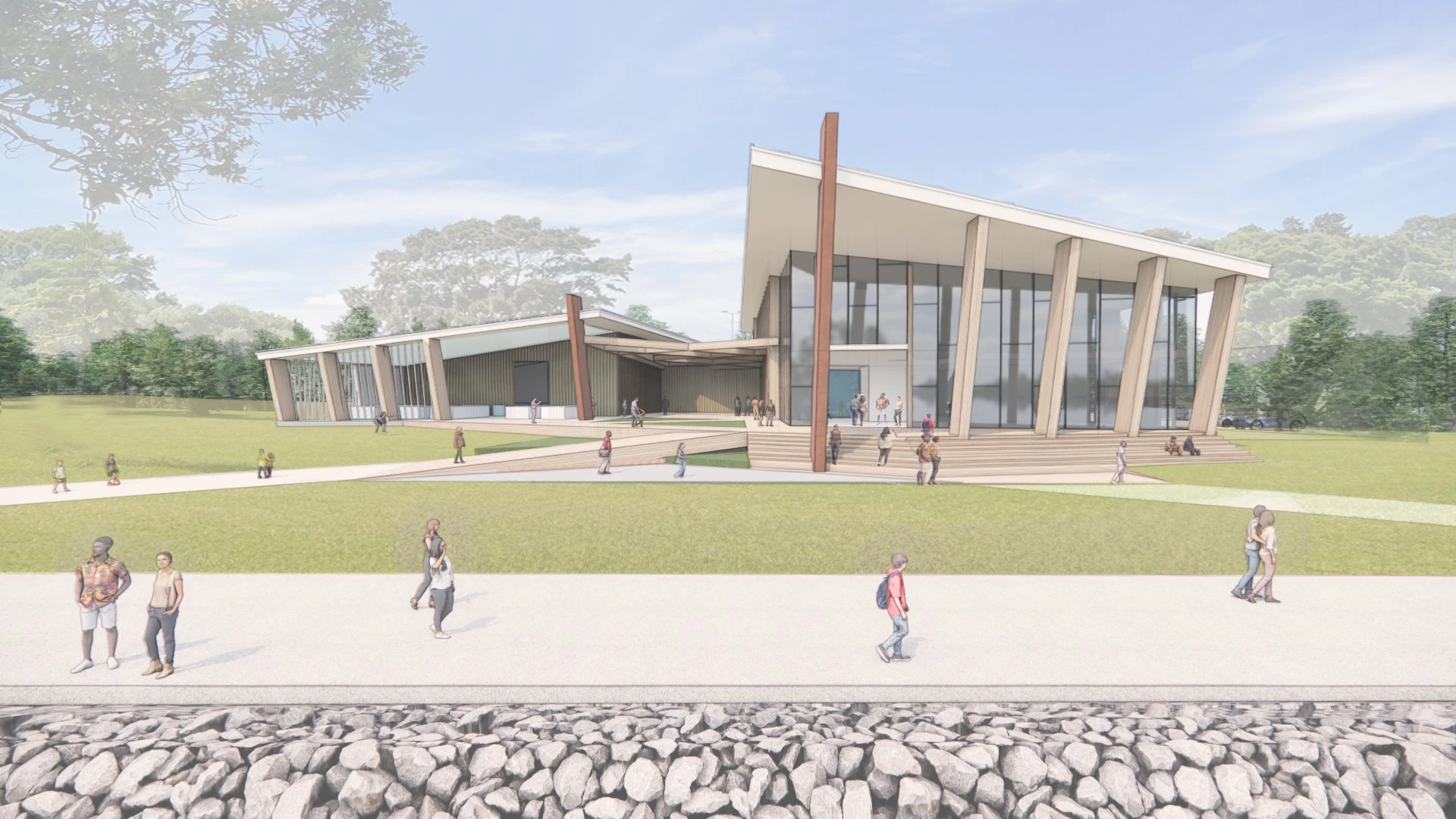 UoW Marine Sketch Concept View Western Entry