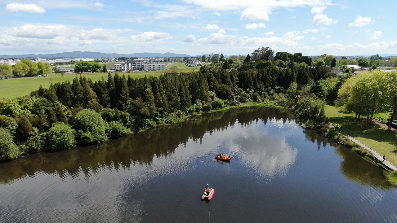 Coring at Lake Rotokaeo