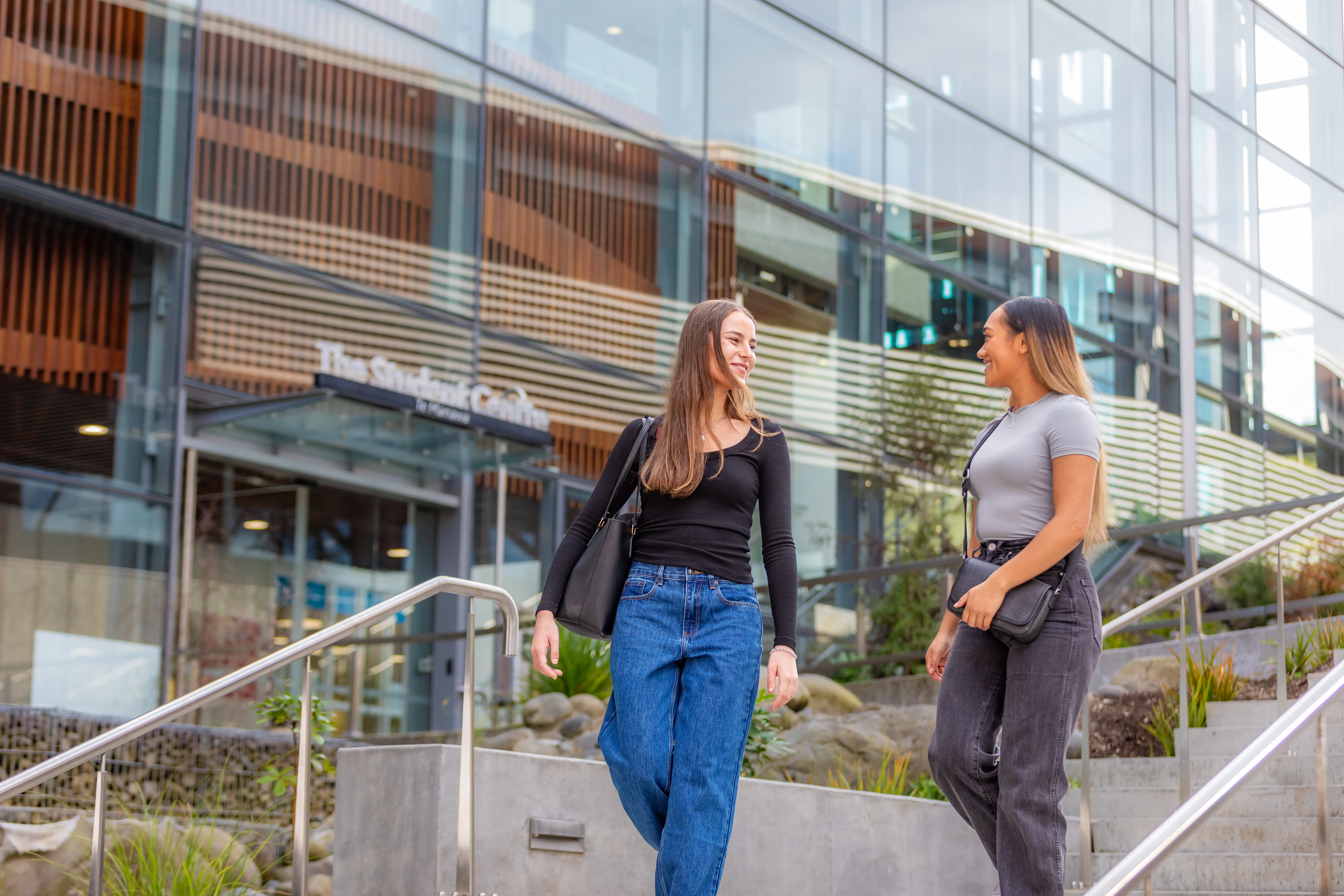 students outside centre