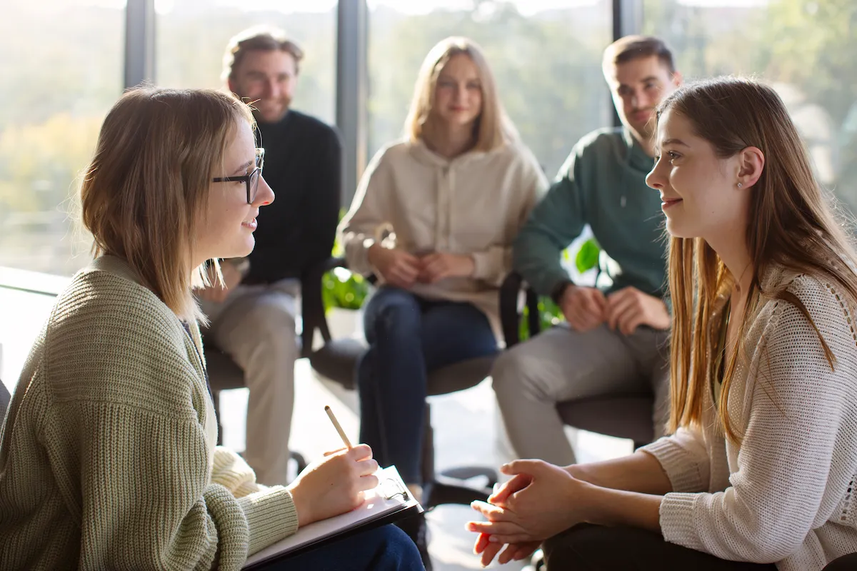 authentic group therapy meeting